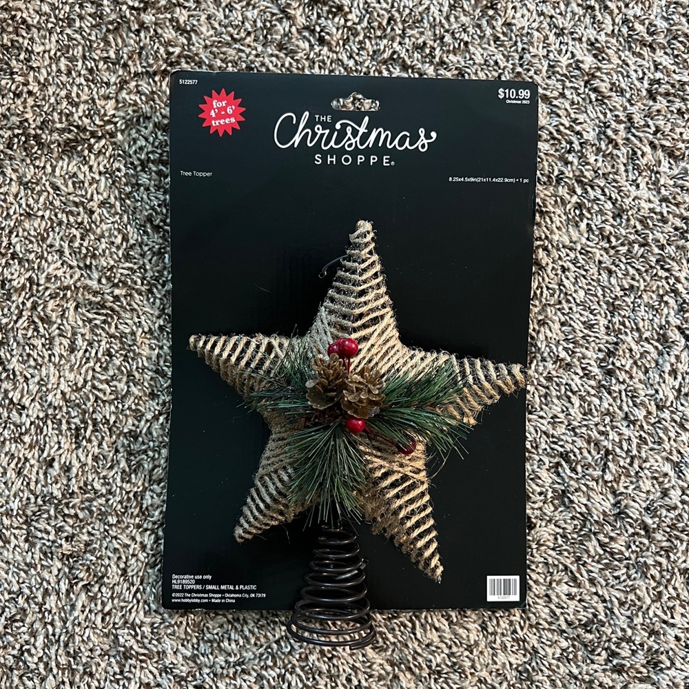 Burlap Star Tree Topper